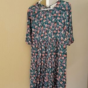 Hayley London Mini Dress Size S Floral Mini Short Sleeves